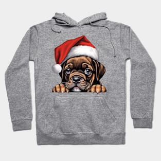 Christmas Peeking Puppy Hoodie